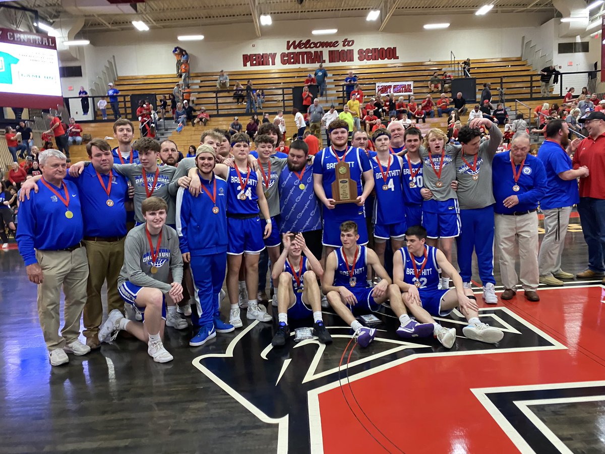 JohnLoweTV's tweet photo. For the first time since 1996, the Breathitt County Bobcats are your 14th Region Champions. (Beat Perry Central 62-46)

Might want to hop on the movie rights for this group, because it’ll be worth a ton! https://t.co/viJRrMfFOc