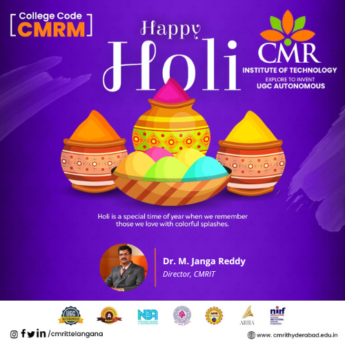 CMRITTelangana's tweet photo. May this Holi fill your life with vibrant colors of love, happiness, and prosperity. Happy Holi!

#cmrinstituteoftechnology #cmrit #happyholi #holi2023 https://t.co/764z3jTgxl