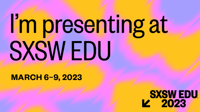 LMUSnyder's tweet photo. What a joy to be among the creative minds presenting at #SXSWEDU. Hope to see you at my talk tomorrow at 12:30, “In Students We Trust: The Solidarity Generation.” #Solidarities (not “GenZ”!) are creating the world we want to live in: https://t.co/76mTeptLyz https://t.co/hJVQgPLfEz