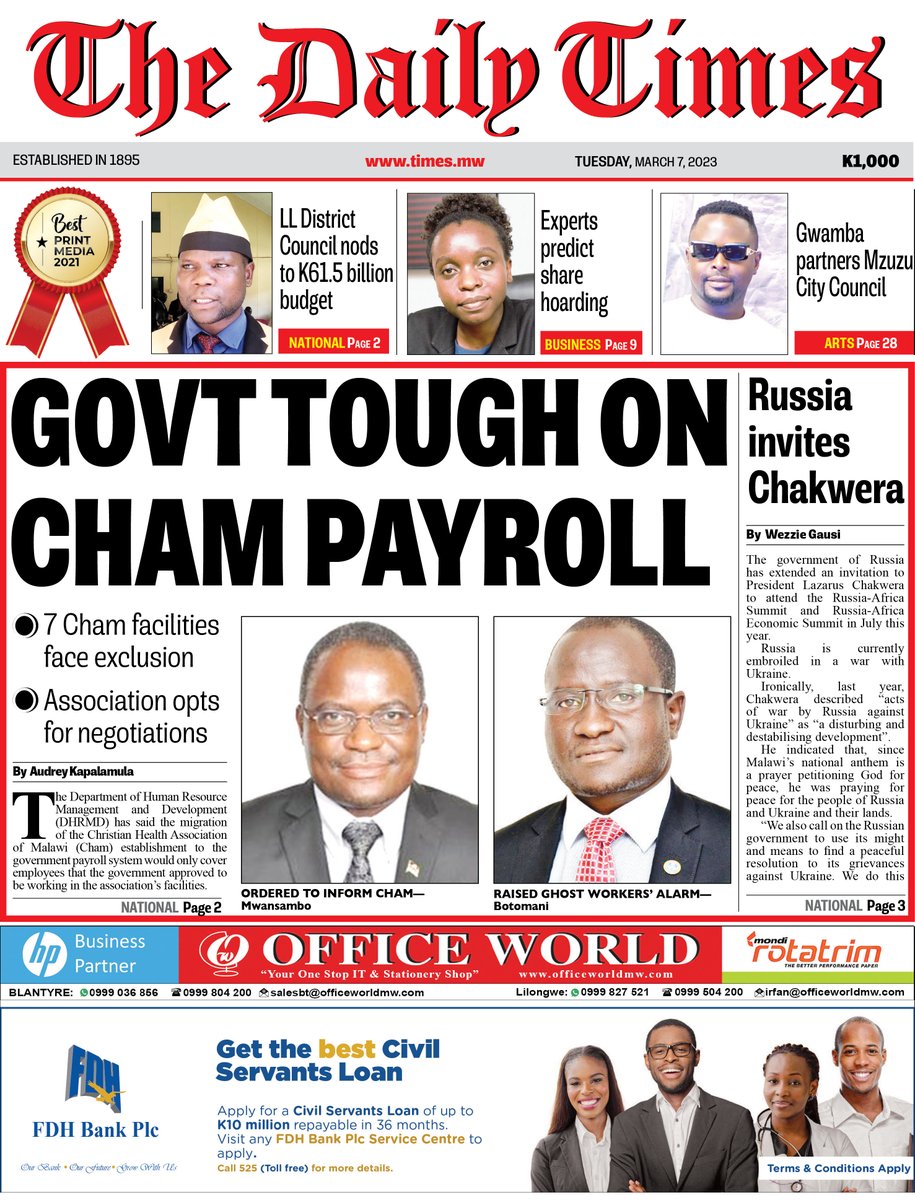times-360-malawi-on-twitter-thedailytimes-front-page-dhrmd-has-said