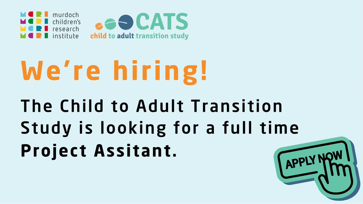 🚨 job alert

We have an exciting opportunity for a talented Project Assistant to join the Child to Adult Transition Study <a href="/CatsStudy/">The Child to Adult Transition Study</a> team at the CAH.

➡️ 12-month contract
➡️ Full time
➡️ Closes March 27

For more information &amp; to apply visit: career10.successfactors.com/sfcareer/jobre…