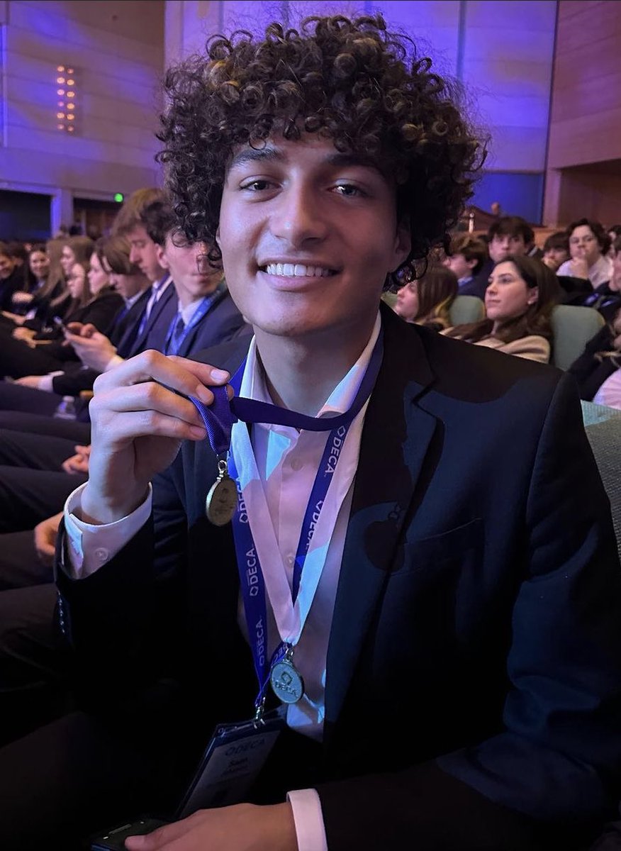 SWCHSdeca's tweet image. Our Individual Series State Finalists: Becca Moore, Maria Stuessi, &amp;amp; Sean Johnson! 🏅