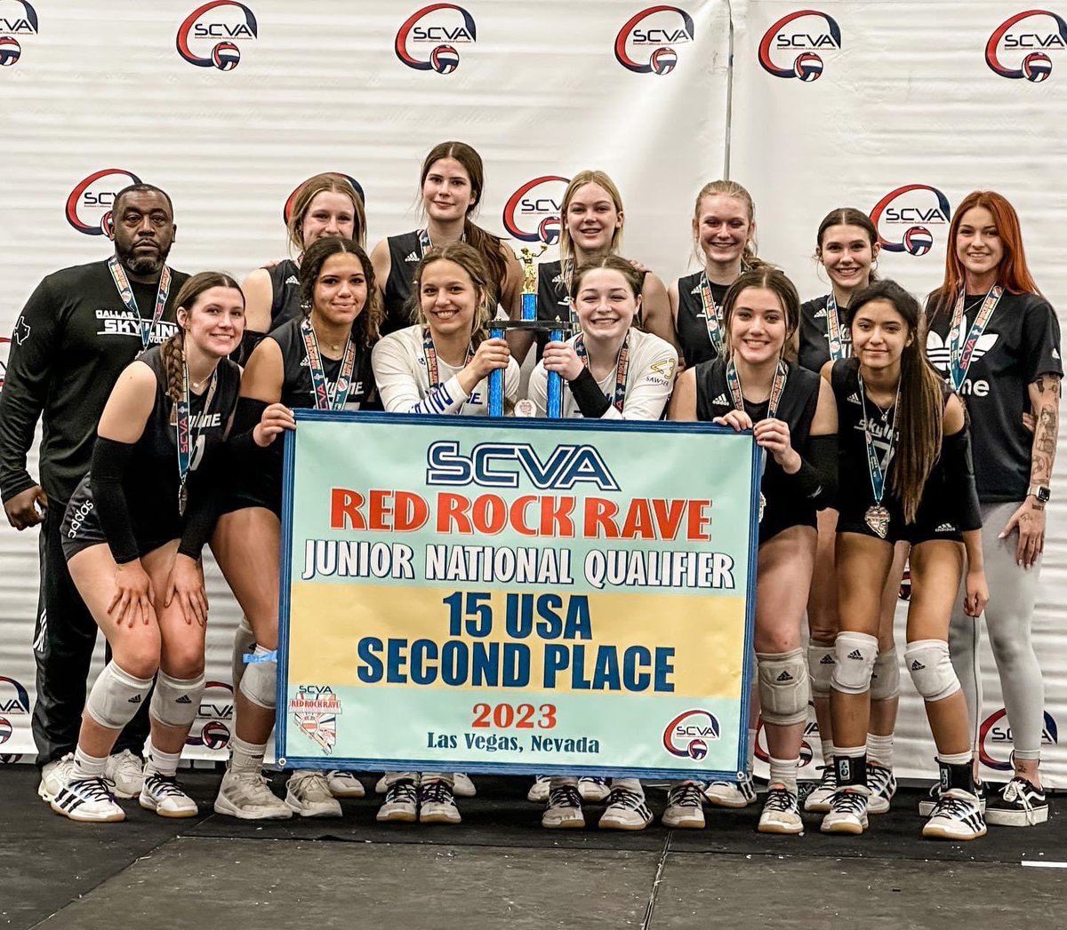 Congratulations to @ihs_vb  Lyla Fisher and her team for taking 🥈in 15 USA at SCVA and qualifying for 2023 USAV GJNC! Great job! 🙌🏻 #KnightsInAction #bidszn