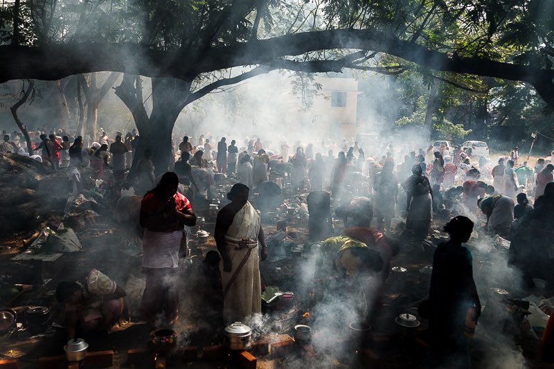 GM

Attukal Pongala Festival 

Today millions of women gather to perform the Hindu ritual at Attukal temple in Thiruvananthapuram, Kerala. This festival is considered as the largest annual gathering of women for a religious event on a single day by Guinness Book of World Records.