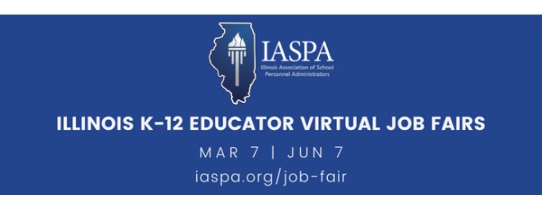 Over 1,600 candidates &amp; <a href="/NSSD112/">North Shore SD 112</a> will be at the <a href="/_IASPA_/">IASPA</a> K-12 Virtual Job Fair on 3/7 from 3 – 7 pm CT.  We’ll have a team of 15 administrators ready to interview. Seeking a career in education? Please register to attend this free event app.brazenconnect.com/events/qNYwP/l… #112Leads