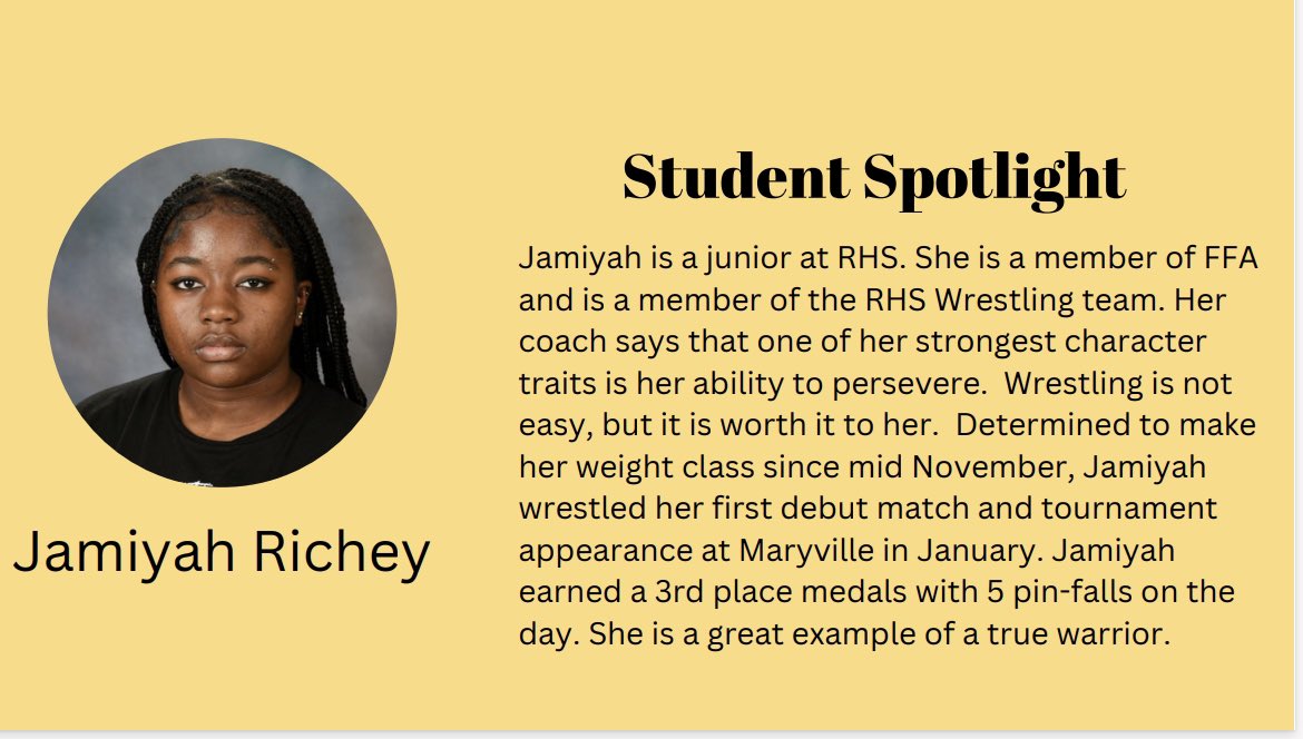 RHS Student Spotlight 📕📚🏹