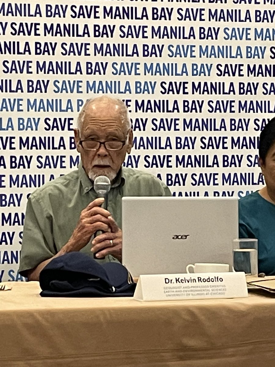 oceana_ph's tweet photo. Dr. Kelvin Rodolfo, geologist and Professor Emeritus of Earth and Environmental Sciences, University of Illinois at Chicago: Reclamation is like foolβs gold. #SaveManilaBay #NoToDumpAndFill #NoToReclamation #ProtectOurOcean https://t.co/E3KR2pGNgF