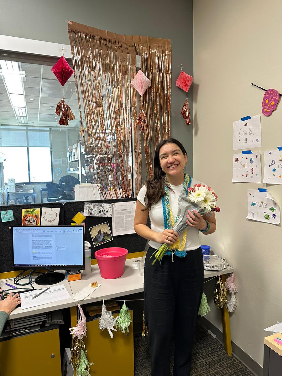 NatalieVillafr1's tweet photo. I defended my master’s thesis today! I am so lucky to be loved and supported by so many incredible people. Thank you @LaurenFuess @Symbiommunity and so many more 💗 https://t.co/zgG7wygmCg