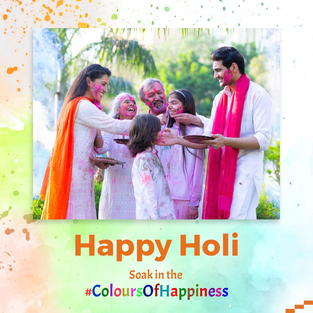 SMFGIndia's tweet image. Like Holi, may your life be infused with shades of happiness and pure bliss. 
#HappyHoli #FullertonIndia #ColoursOfHappiness