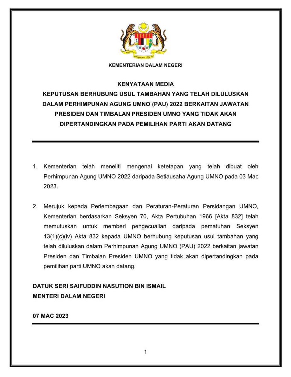 ibnuselanjuuri's tweet photo. #reformasi institusi bawah KERAjaan PH-BN. Campur tangan Eksekutif terhadap jabatan Kerajaan yang berkhidmat. Semoga jangka hayat kerajaan #hanat #madani ni semakin pendek dari 22 bulan. @bersihofficial @saifnasution @anwaribrahim @DrZahidHamidi @IsmailSabri60 @drasyrafwajdi https://t.co/2yhWhUCDTw