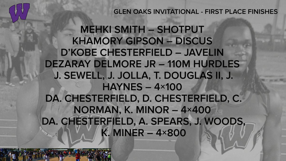 Our Panther track and team had a strong performance at the Glen Oaks Invitational last week, taking home first place finishes in 4 individual events and 3 relays! The Panthers will be back in action Thursday at Scotlandville.