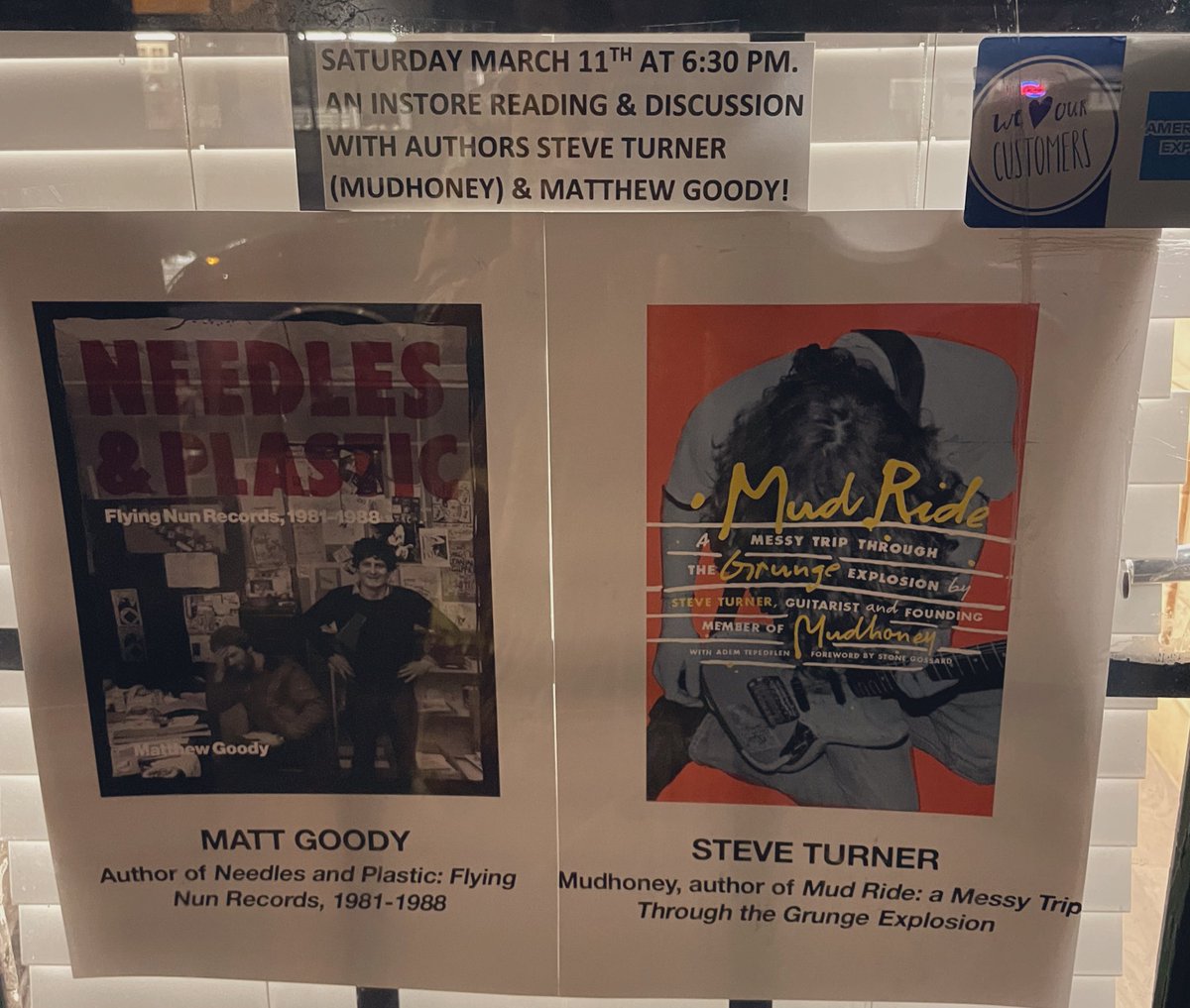 We’re looking forward to our first in-store book talk ever this Saturday! @editaurus moderating Steve Turner & Matt Goody @FlyingNun @ThirdManRRS @awpwriter #awp23