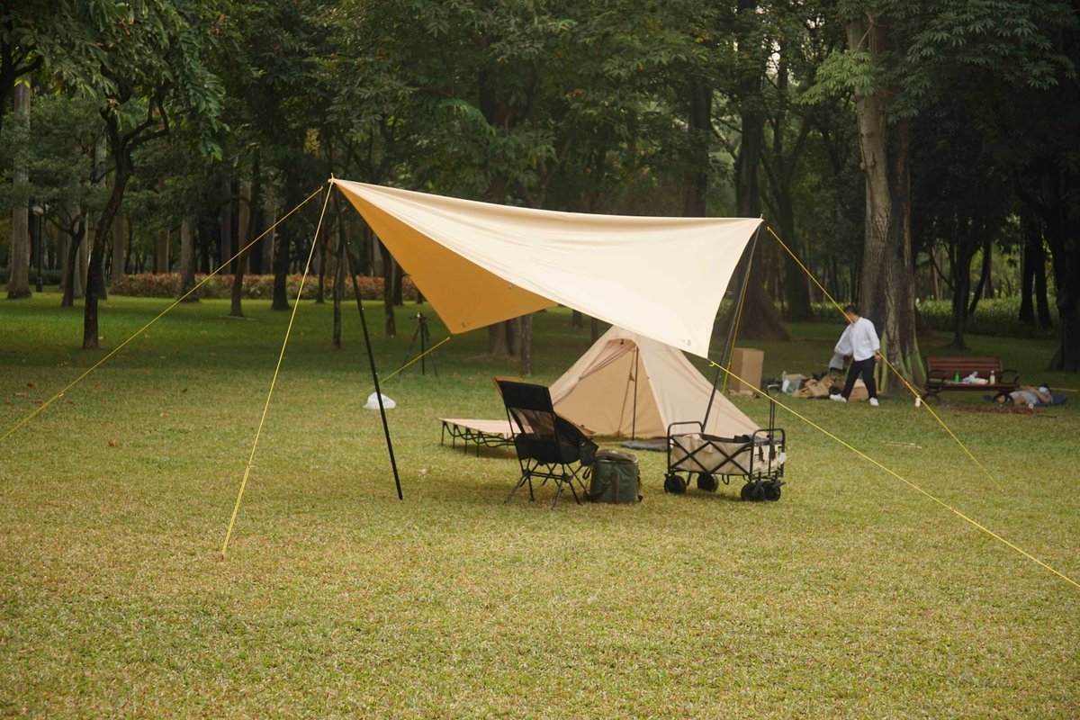 AkasoomOutdoor's tweet photo. ️️🏕🏕簡易で組み立てた！

＃akasoomタープ
#キャンプ 
#アウトドア 
#キャンプ好きな人と繋がりたい https://t.co/xR58kyCcFy