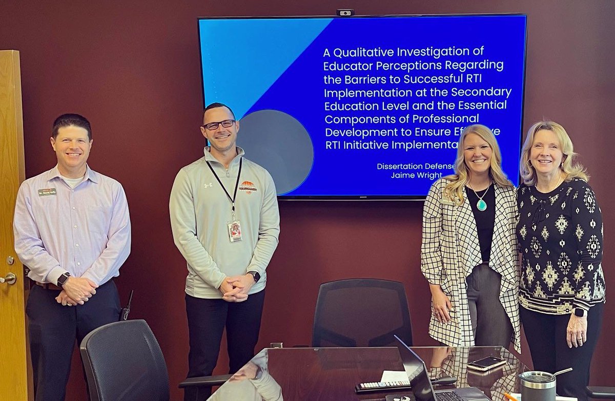 MrsWrite31's tweet photo. Officially answering to Dr. Mom, Dr. Jaime Mom, &amp; Dr. Wright! 

Defending my dissertation couldn’t have been possible without my committee, love from my boys, encouragement from my family, &amp; the support of coworkers &amp; friends. It takes a village &amp; I’m so grateful for mine! https://t.co/5J8O56cHg5