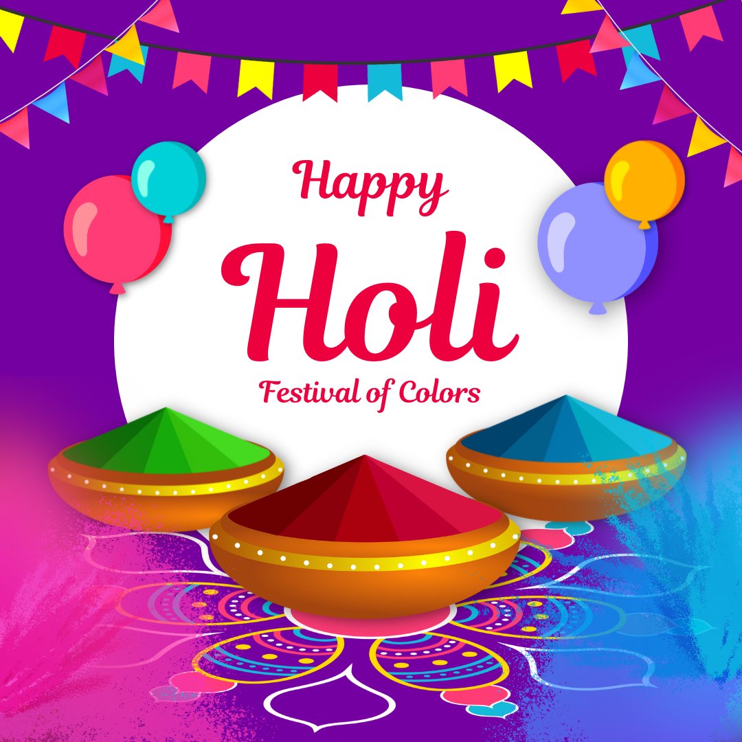thepower_host's tweet photo. Happy Holi! Let's spread love and joy. 🌈🎉 #festivalofcolors https://t.co/QhoT3ElpFf