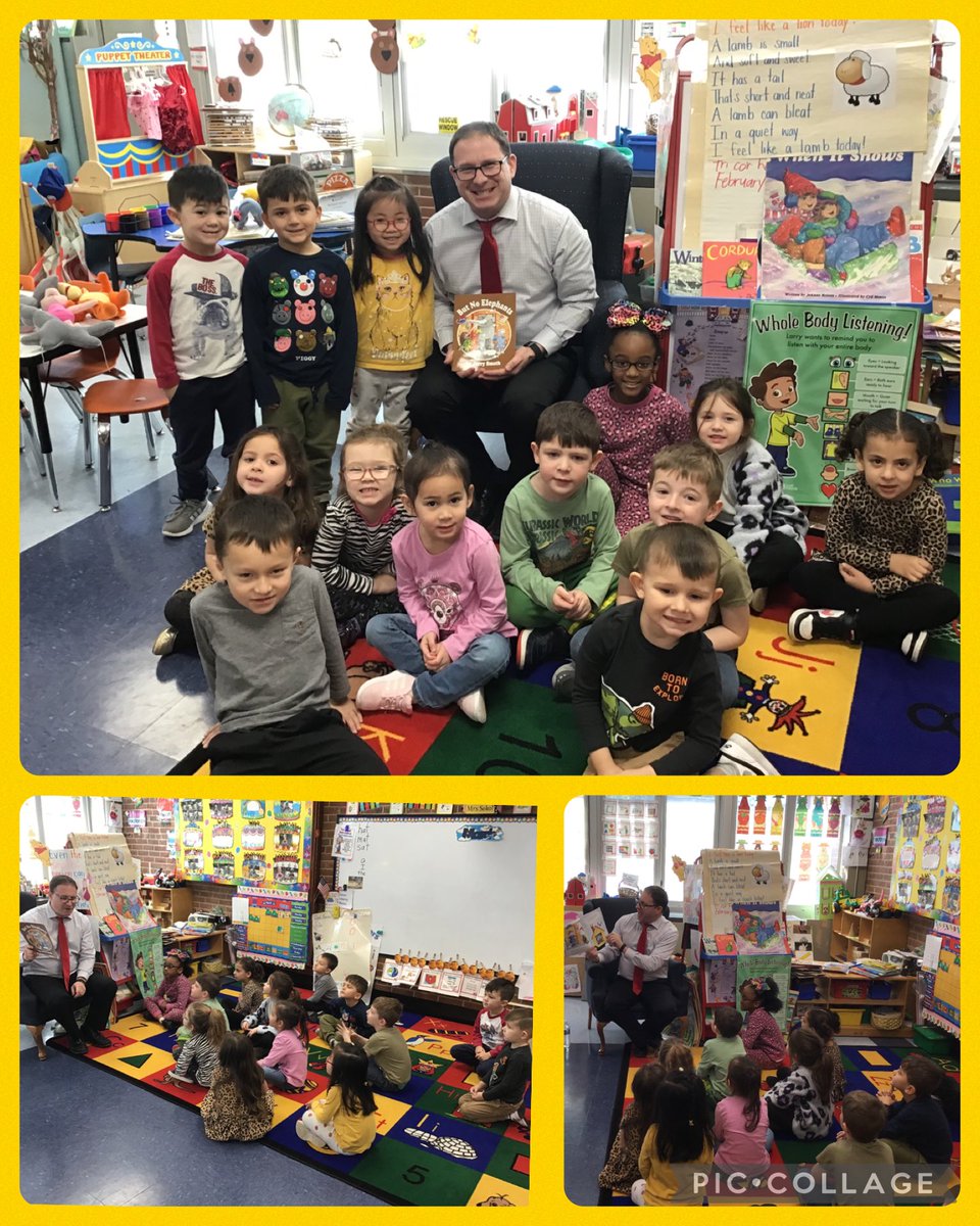 Mrs_Sokol1's tweet image. Thank you Mr. Brozik for being our Mystery Reader today! We loved the book you read But No Elephants! We were so happy that we could read along with you at times!📖🤗⁦@MeadowDriveElem⁩  #mysteryreader #prekfun