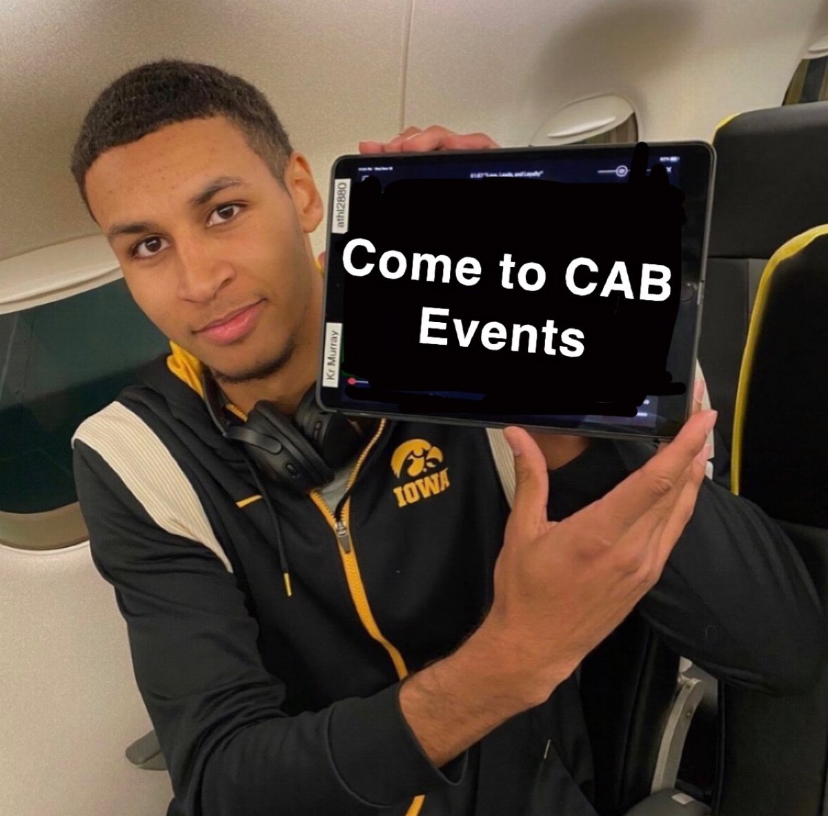 cab_at_uiowa's tweet photo. Kris Murray wants you to... https://t.co/hru1ZKVIj4
