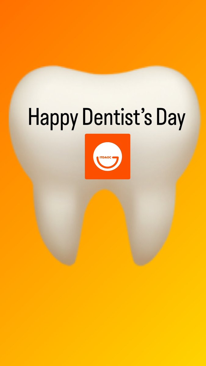 itdaoc's tweet photo. ITDAOC wishes all our fellow dentists a very Happy Dentist’s Day!

@rcdso_org @CdnDentalAssoc @BCDentalAssoc @DentalHealthAB @ONDentalAssoc @ManitobaDental 

#DentistDay #dentist https://t.co/6MgutqjLrj