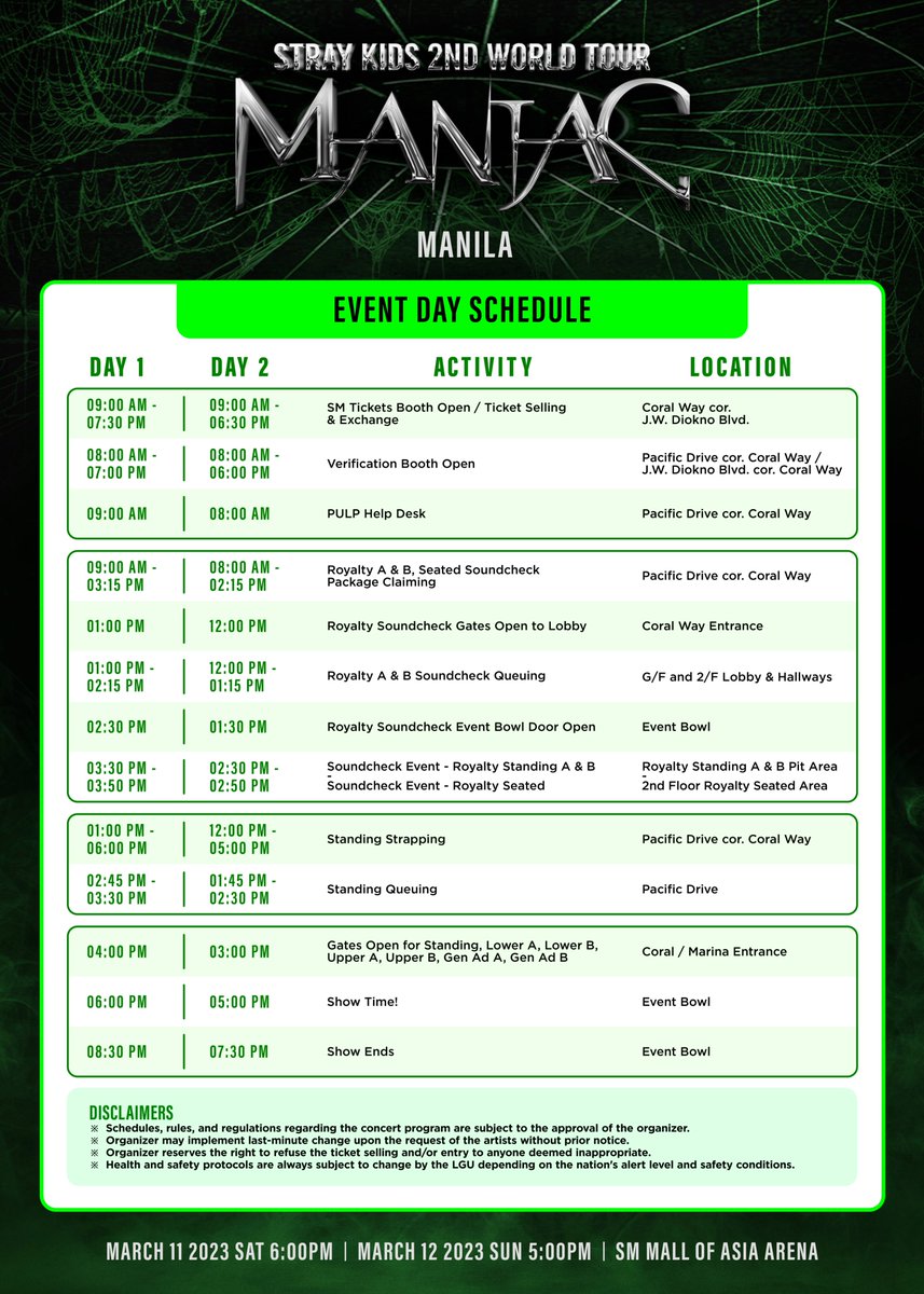pulpliveworld's tweet photo. More guides up ahead for an #SKZinMNL2023 weekend that’s a smooth as the boys’ vocals and moves! 🌪 Read through each of them to find out where you ought to be headed and what you need to prep for the show! 💚 https://t.co/DKUBn6fEOW