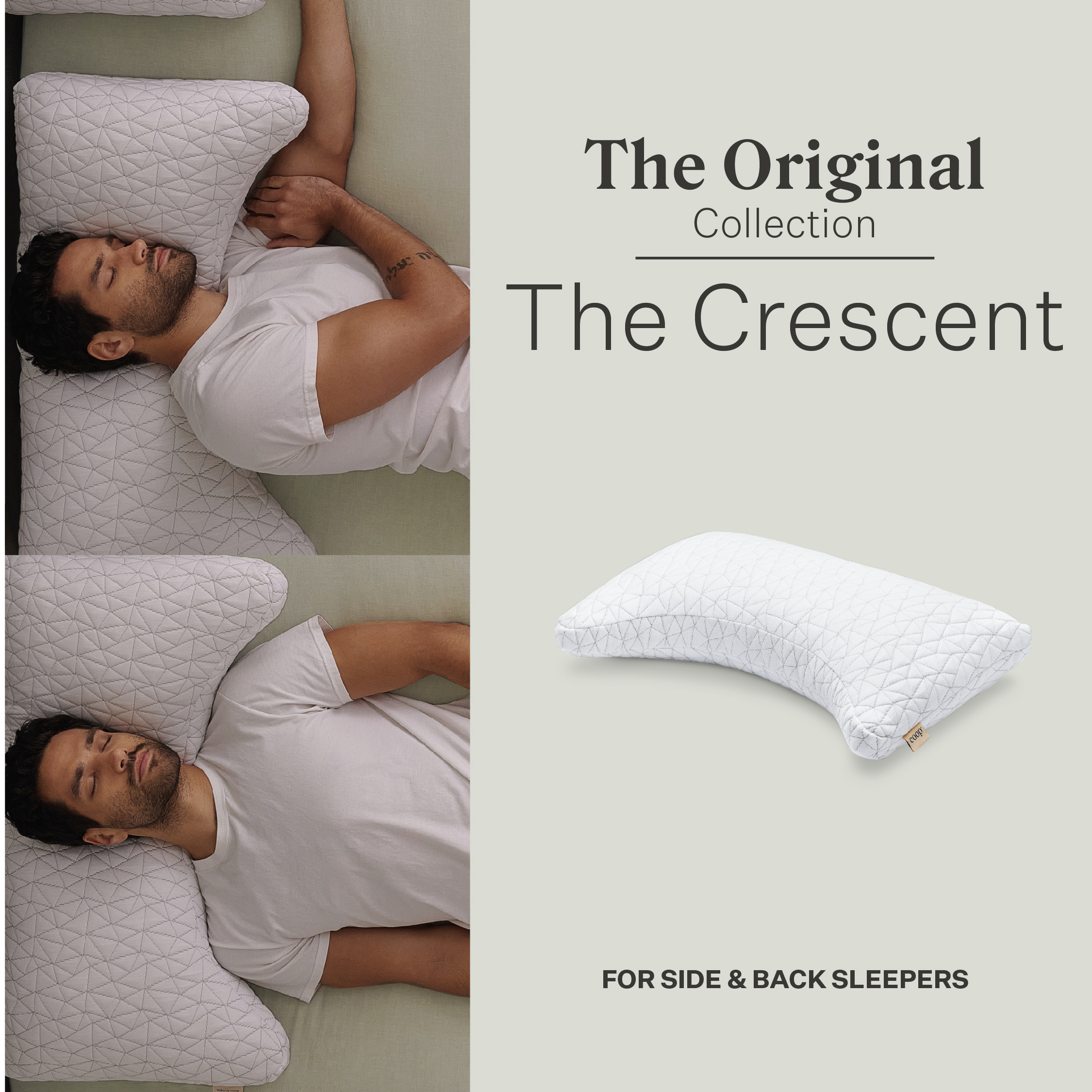 Coop Home Goods Crescent Back and Side Sleeper Pillow - Pillow for