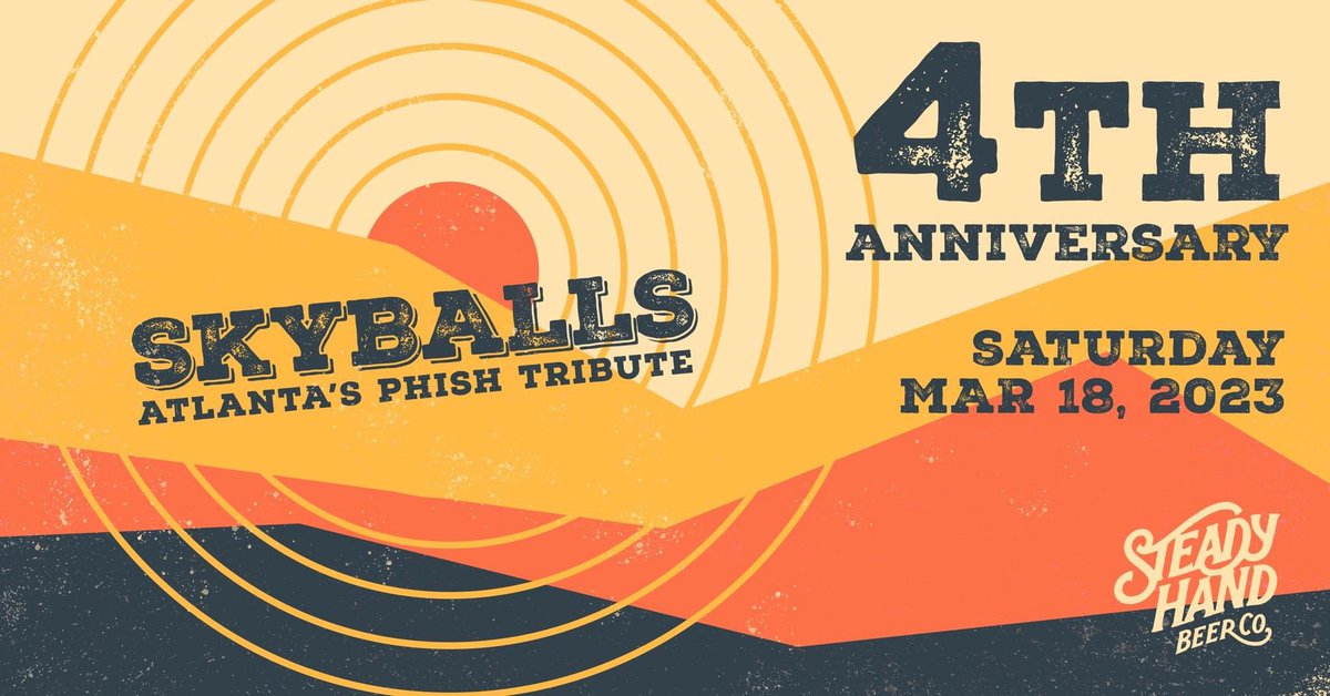 skyballsmusic's tweet photo. ** SHOW ANNOUNCEMENT **
Skyballs @steadyhandbeer on 3/18 for their 4th anniversary party!
🎟️ link in bio
#Phish #Skyballs #Atlanta https://t.co/lxAUtUbiAR