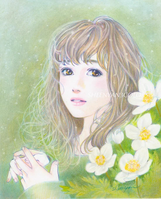 以前ご紹介させていただいた新作、今月末の展示会のために加筆修正しましたどこが?と言われるレベルなんですがメリハリとか輪郭、髪の毛の白抜きをやや細くしたり…こちらは3月25日からの「小さな絵の大博覧会(ドラードギャラリー)」に出展します。詳細は改めてご案内させてください 