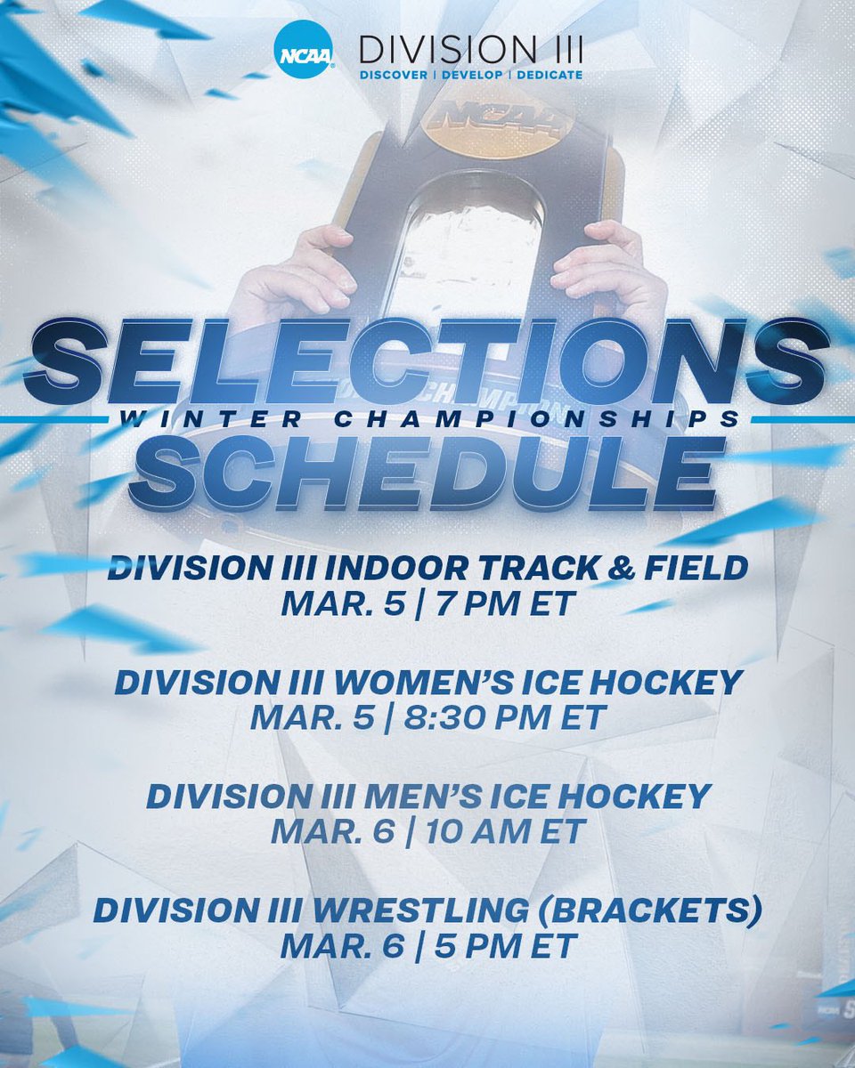 Hey <a href="/NCAADIII/">NCAA Division III</a> - does someone force you to release an unrealistic timeline for wrestling brackets, that you have zero intention of meeting, every single year? Or do you just not learn from experience? 

Asking for a lot of friends…