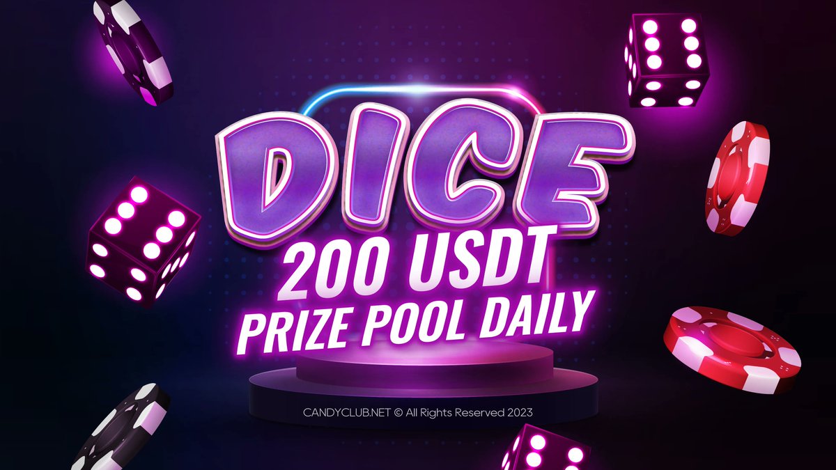 candycryptoclub's tweet photo. Play #Dice & Win 2️⃣0️⃣0️⃣ #USDT today!
💰 200 USDT prize pool
🥳 10 Winners daily
⚡️ Win everyday in Mar #CandyMarch
Sign up today and play for Free👇🏻 https://t.co/kww524d9RX https://t.co/nKQrPlcbKB