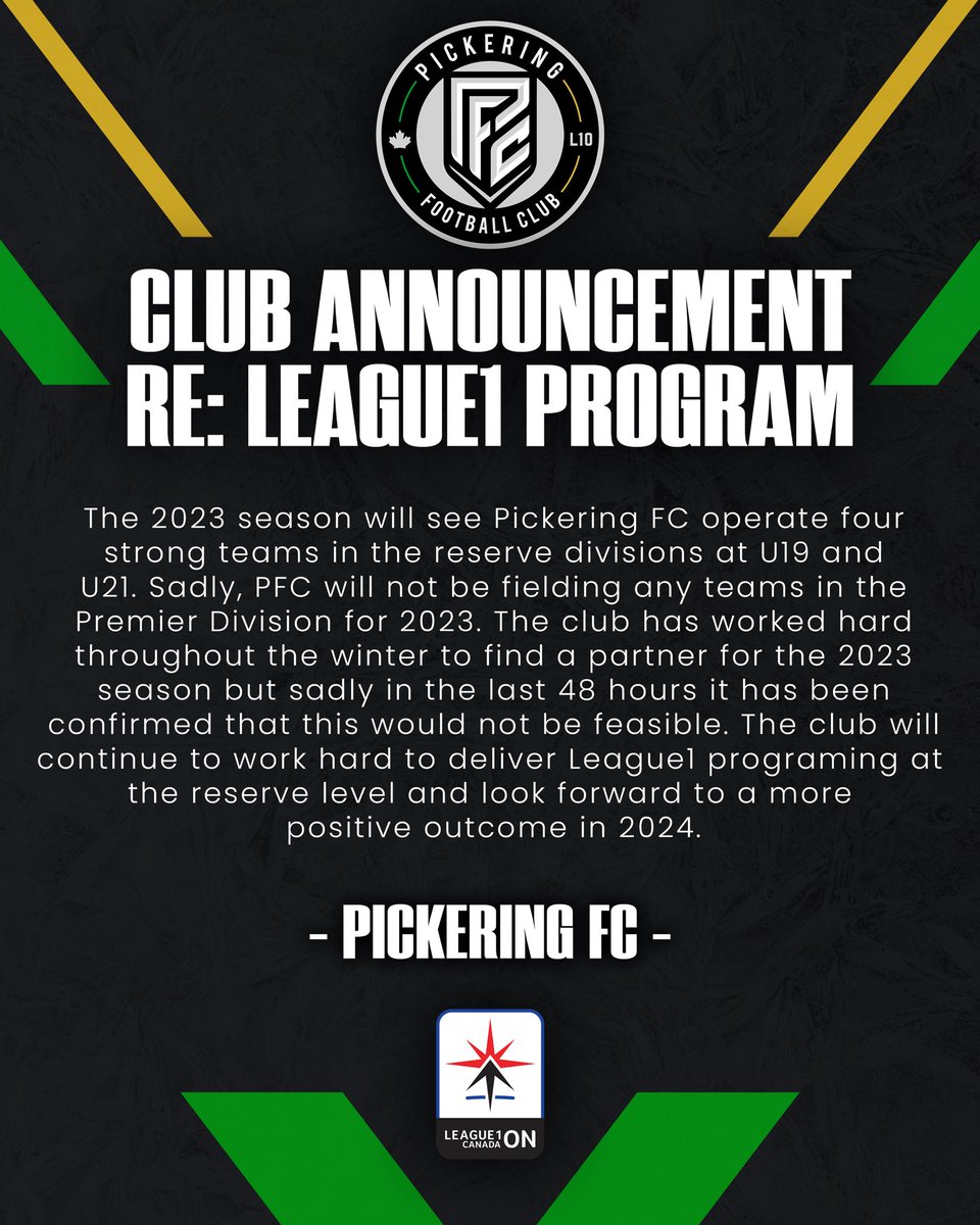 Pickering Football Club tweet media