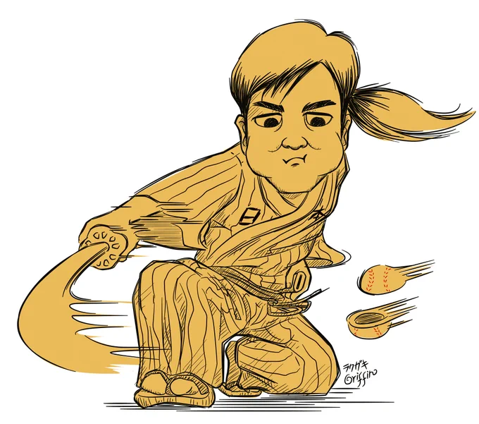 まさにサムライ!頑張れニッポン! #侍ジャパン #イラスト #illustration 