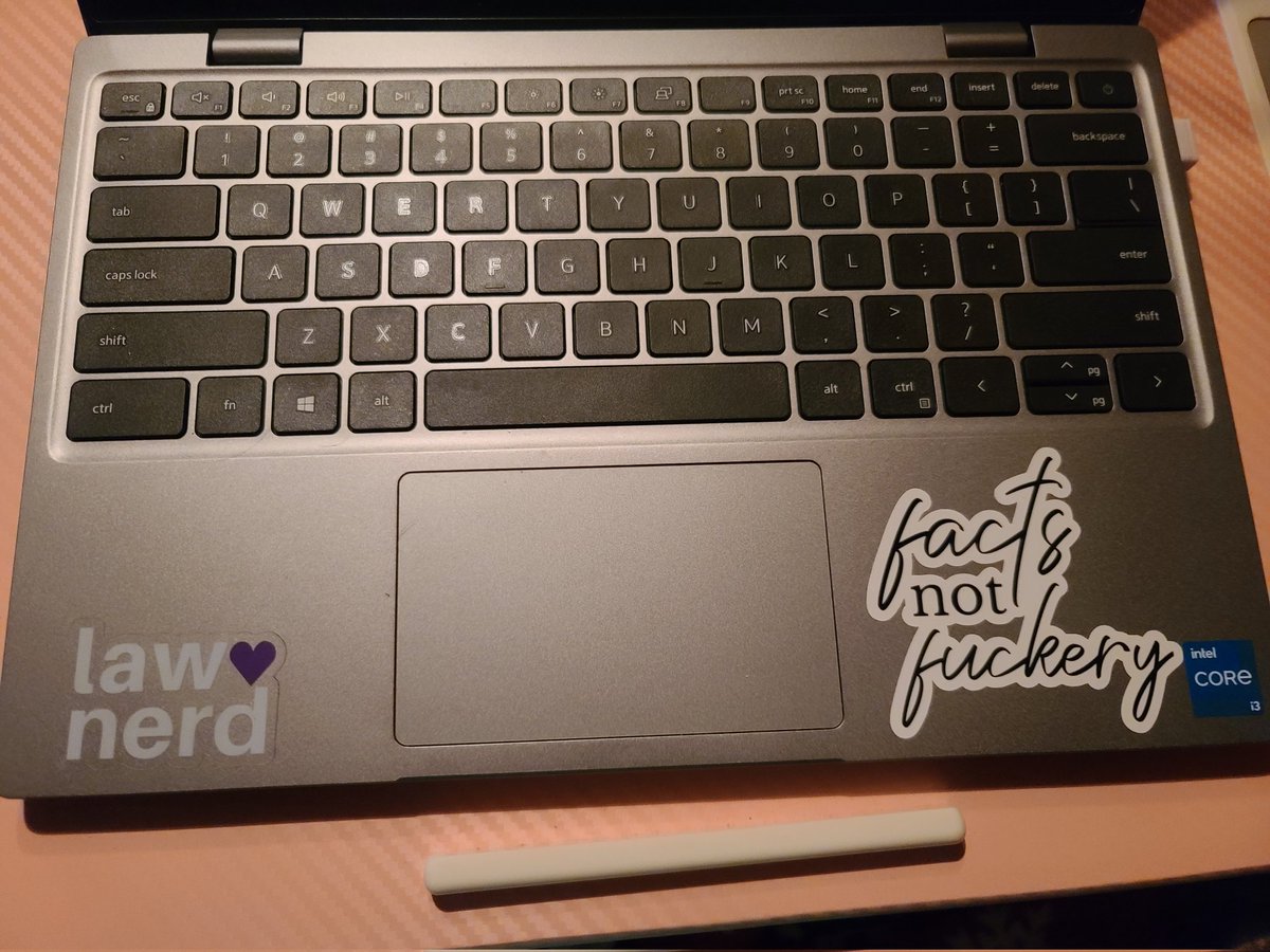 lizzierose8490's tweet photo. My sticker collection is now complete! Very proudly doing my paralegal studies in public now 😁 thank you @TheEmilyDBaker for the amazing members gift and @HoegLaw for reminding us that reasonable minds can differ 💖 https://t.co/NInoD9qmRy