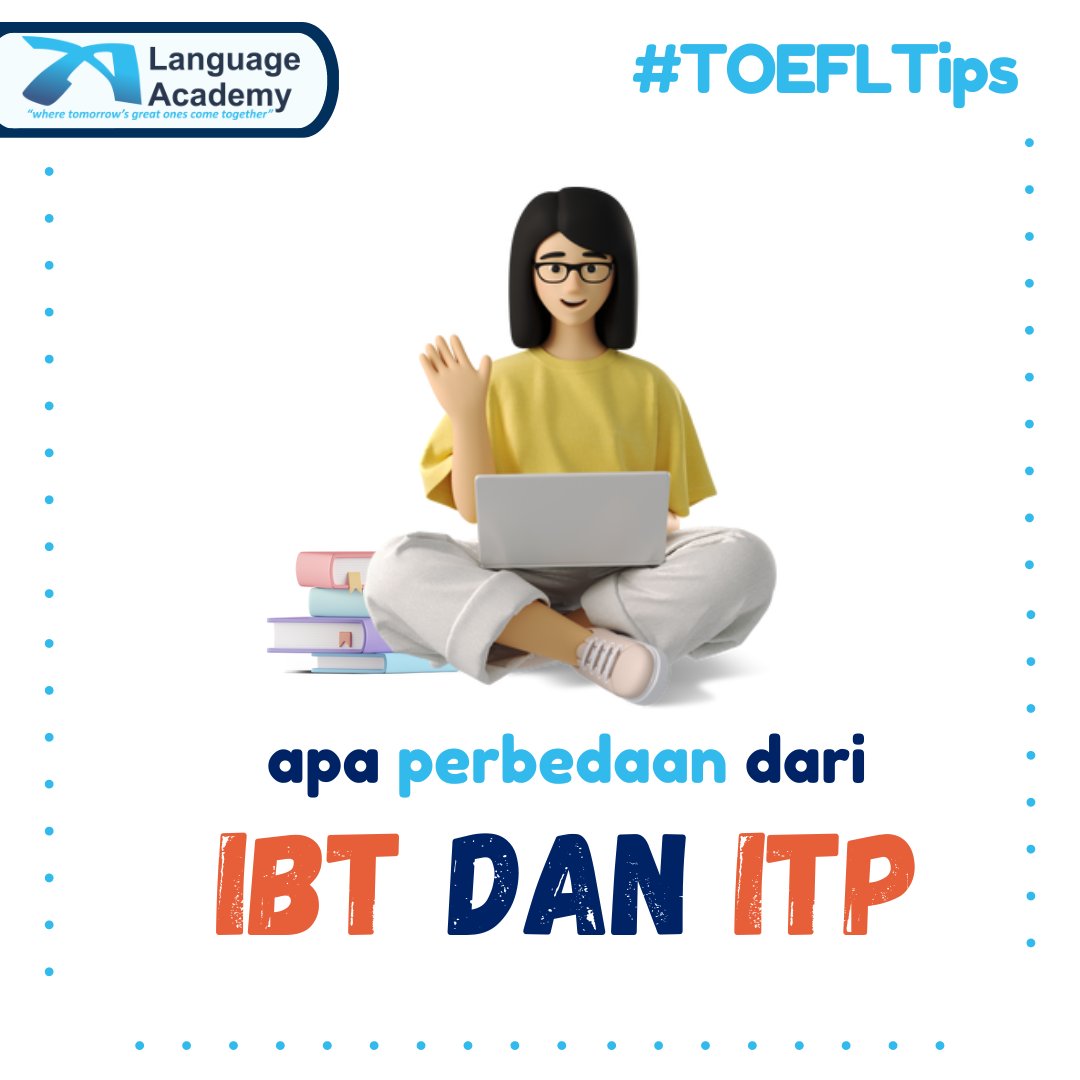 LAofficial_twt's tweet photo. Tahukah kamu perbedaan dari TOEFL iBT dan ITP
Yuk simak dan ketahui perbedaan dari keduanya!

#TOEFLTips #TipsbyLA https://t.co/FnVYUf6rIt