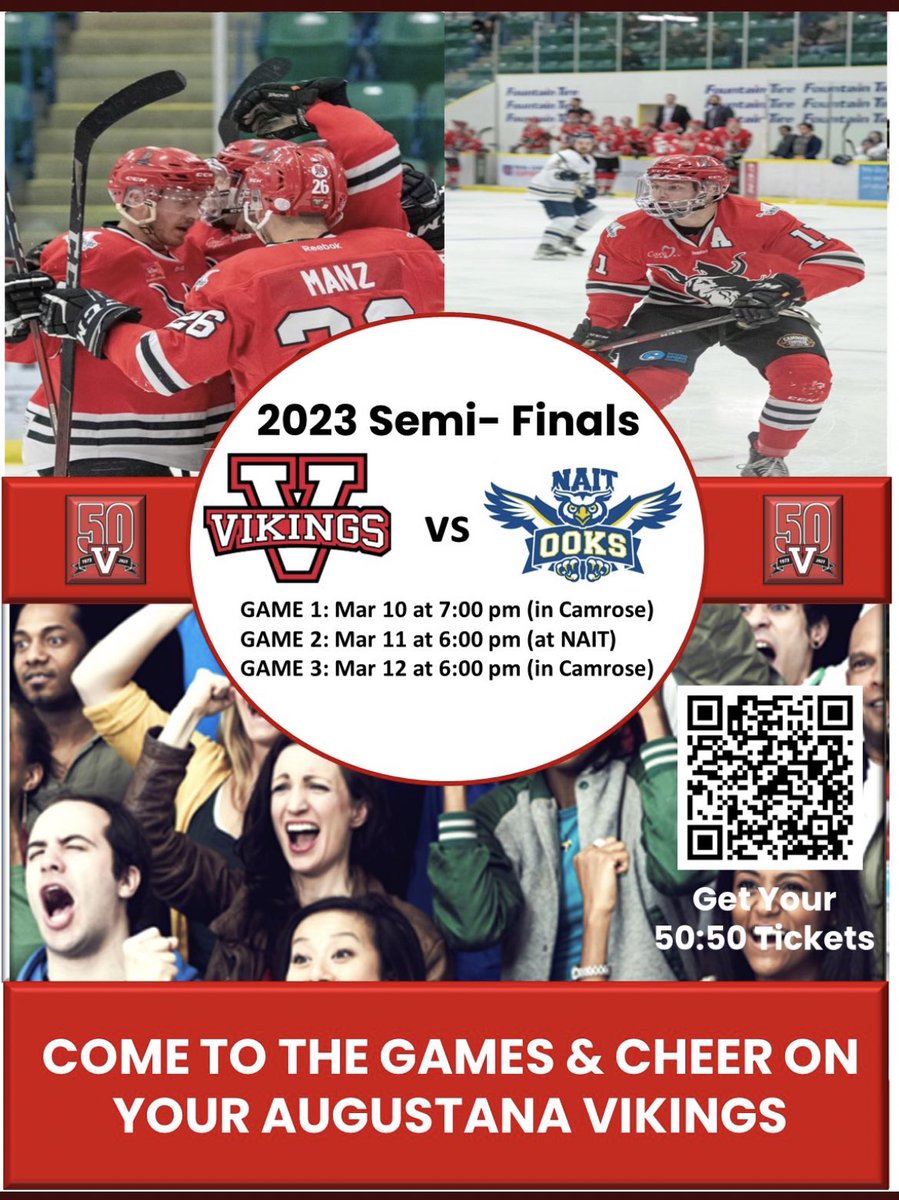 UAAmensHockey's tweet image. Playoff time!! Get out and support your Augustana Vikings on their quest for the ACAC Championship!