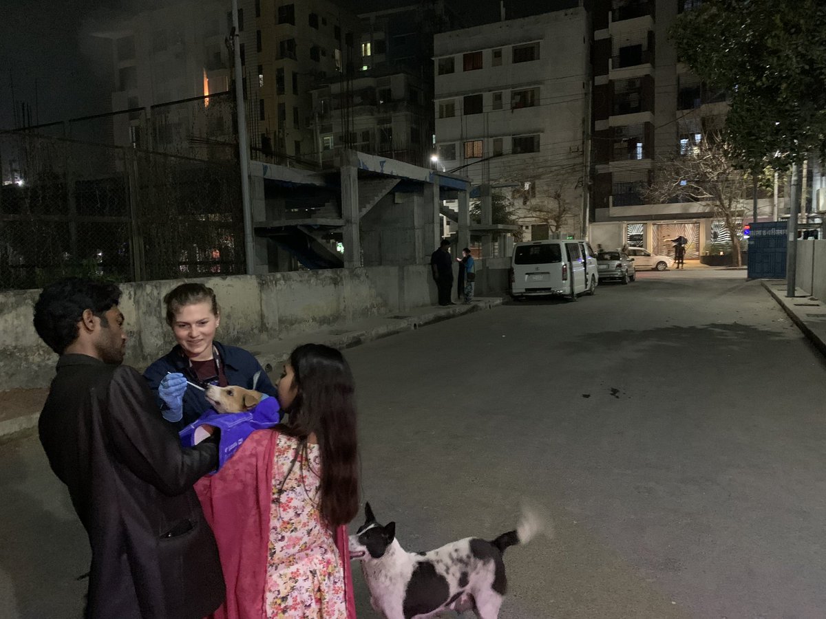 GaborKemenesi's tweet photo. Big 👏🏻 to @ZLanszki , 4th year PhD student, who is involved in #nipah 🦇surveillance and sequencing with our field-lab and besides to that she performs the first 🧬🦠 study on jackals and 🐕 for #caninemorbillivirus in 🇧🇩. #WomenInScience @PhDVoice #firstexpedition @in_stemm https://t.co/KwMgCVEUFI