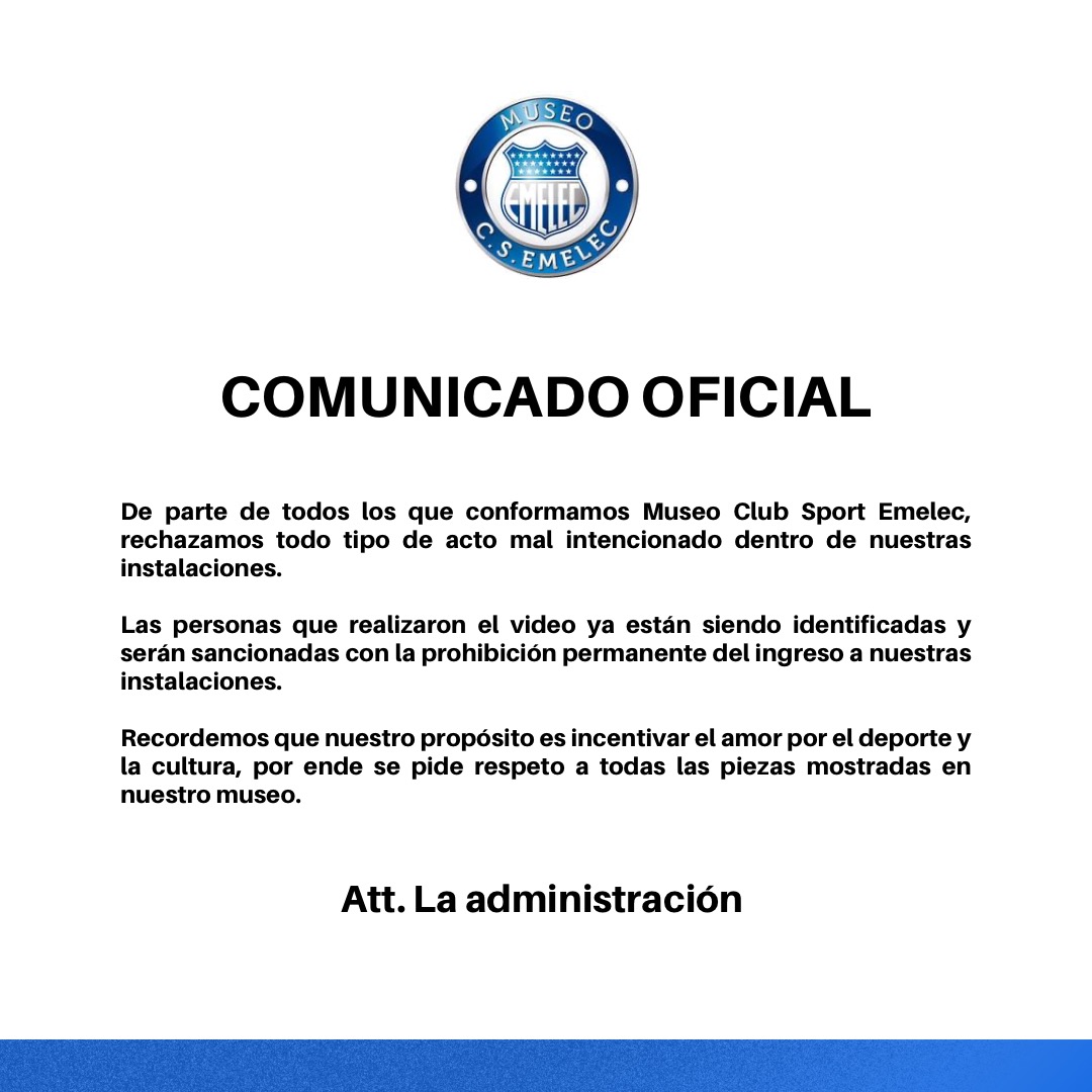 Comunicado oficial.