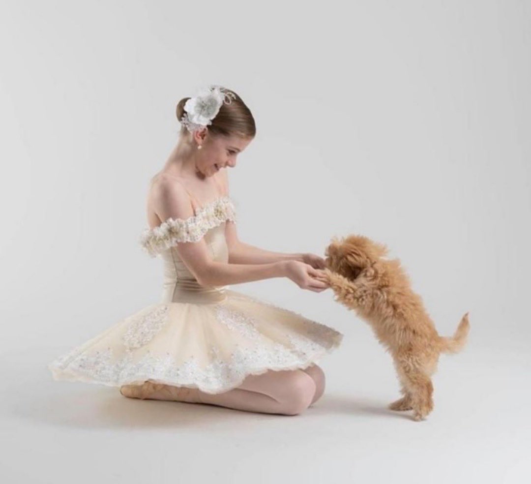 Ella Hodgson &amp; Leo 
 Photography: @madelynsteinphotography

Dancers Love Dogs