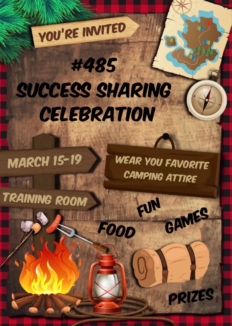 Brandi6371's tweet image. Getting ready for our Success Sharing Celebration at #485!! Let’s go Camping ⛺️🪵🎣

 @Edmond0485 @NagyAndrew @ShawnMinkner @SandraD2429 @DepotRob @aboutthepigskin 

#PMDPeopleFirst 
#D287WeAreTheBar #D287StrongerTogether
#FearUs485