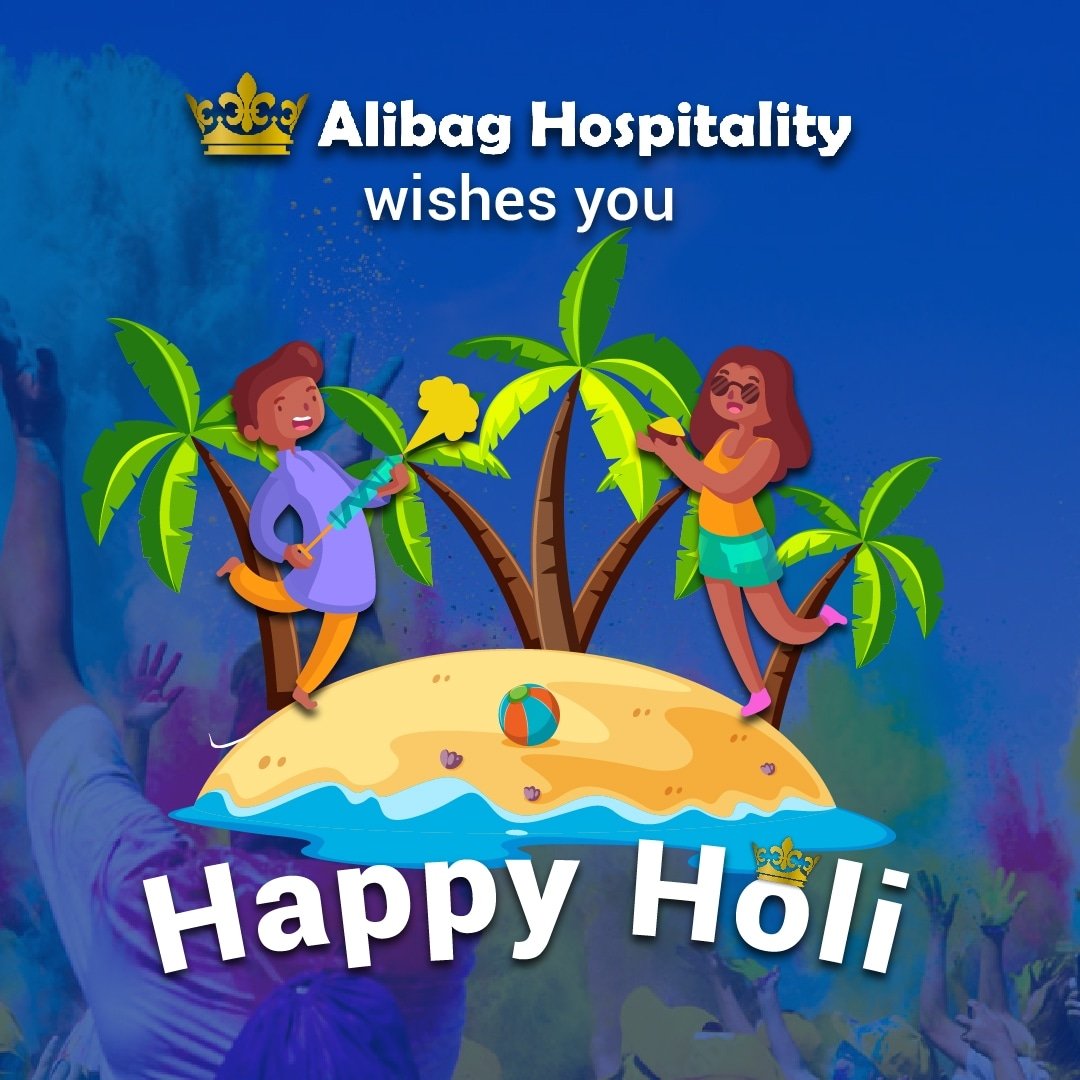 AlibaugOfficial's tweet photo. Wishing you all a colourful and joyful Holi from 
the beautiful town of Alibag Hospitality Let's celebrate 
the festival of love, unity and happiness with 
our loved ones. 

#HappyHoli #Alibagh #alibaghospitality #FestivalofColors https://t.co/uuXMUHN4ro