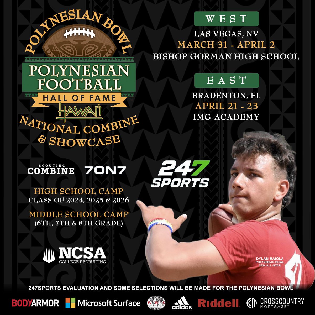 Xay_cotton's tweet photo. Honored to receive an invitation to compete in the 2023 Polynesian Bowl National Combine and Showcase Series!  Huge thanks to @polynesiabowl &amp; @nflnetwork #TheGrindDontStop #Aloha #StayUncomfortable https://t.co/L3vGHUwnK0