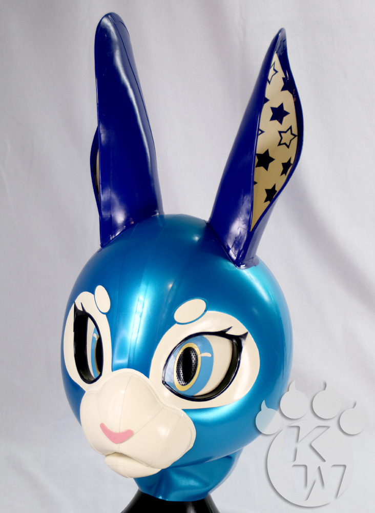 Bunny(Blue Star)-Inflatable latex hood Tubeless 4D PEARLSHEEN BLUE