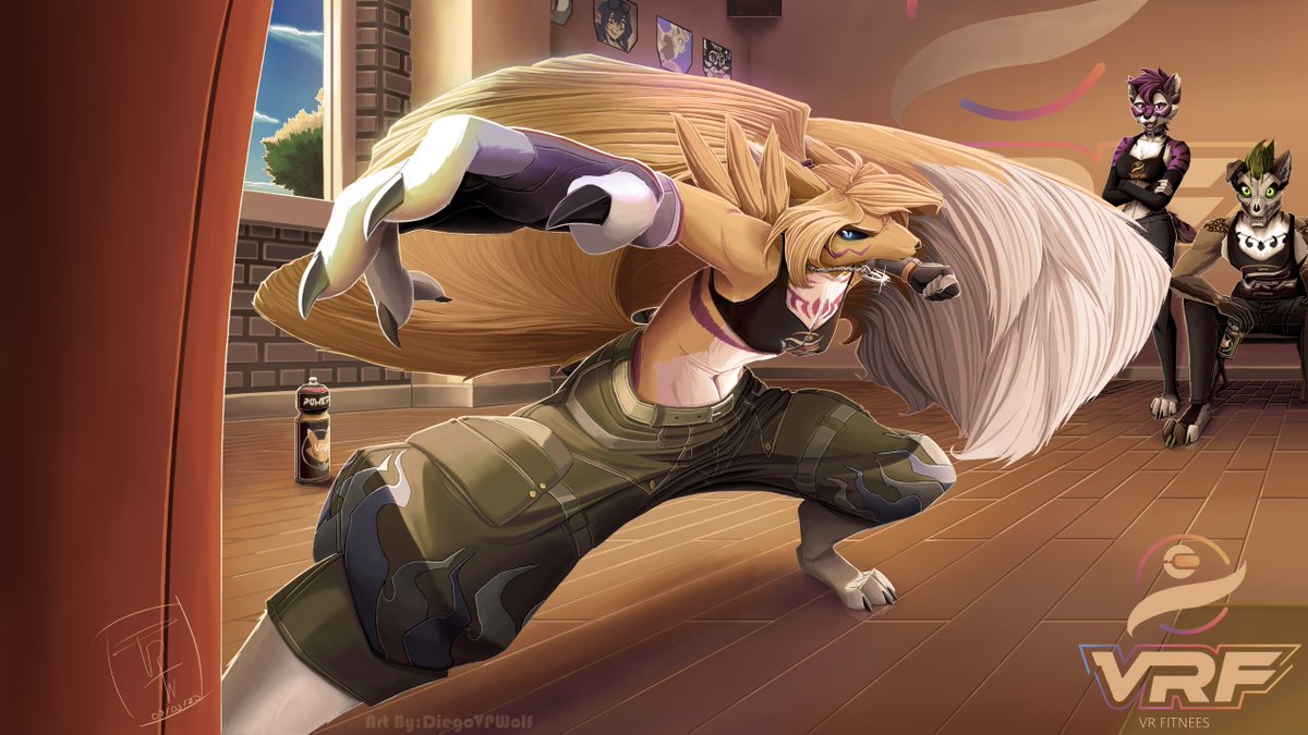 DiegoVPWolf's tweet photo. SoraTheSyke Training - Fanart ^^

@SoraTheSyke @Searing91_VR @SnakeCHTW @VRFGym 

#Renamon #Digimon #DigimonTamers #furry #furryart #furryfandom #fanart #vrchat #streamer #twitch #digimonfanart #personaltrainer #digitalart #digimonmastersonline #DigimonSurvive https://t.co/WpsYuNWNgM