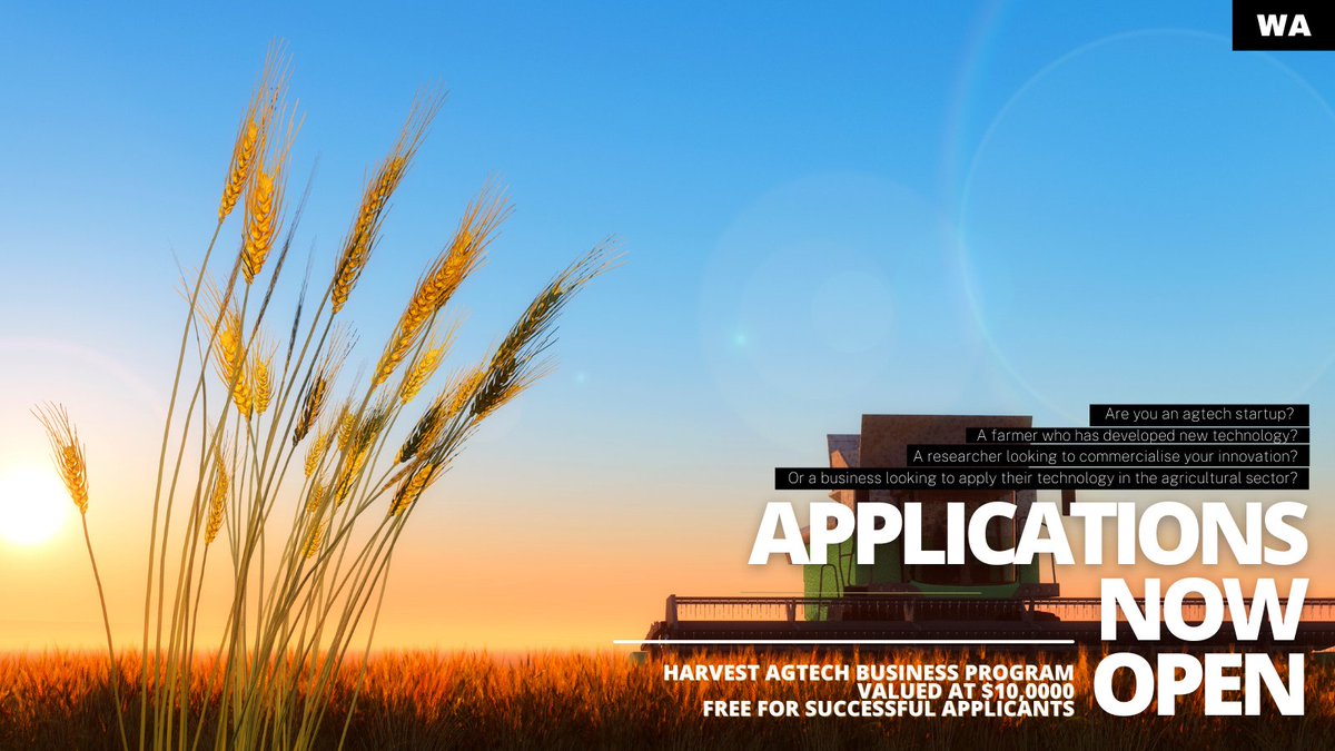 This one's for you WA - applications are now open for HARVEST Agtech Business Program. Now in its sixth year, and having supported over 70 businesses to date, the program is valued at over $10,000 and will be FREE in 2023 for successful applicants. buff.ly/3IYom8M