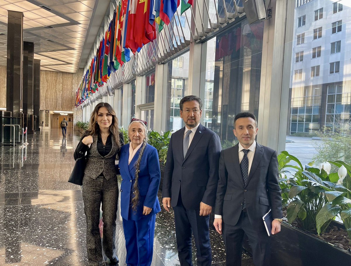 Today, we visited the U.S. State Department and met with government officials to share the #Uyghur community’s struggles in Turkey,Japan as well as in the US in terms of transnational repression. We thank the <a href="/StateDept/">Department of State</a> for continuing to protect and support the rights of Uyghurs!
