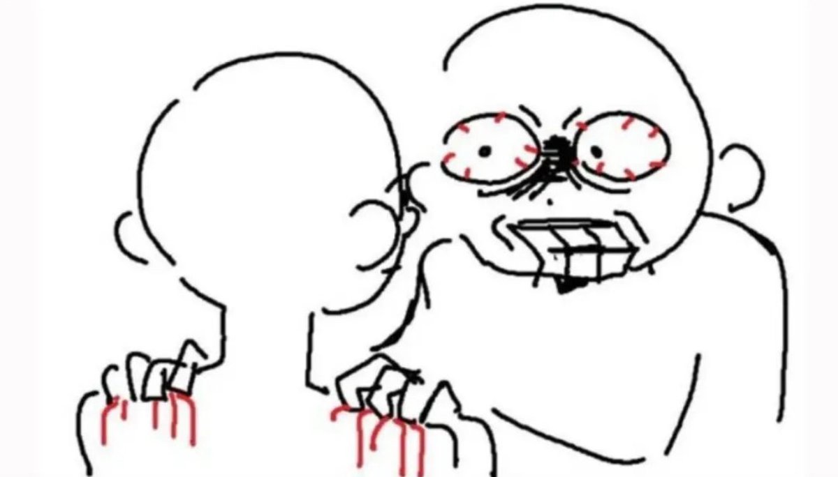 ⠀⠀
mun.⠀ 🧵 thread of all the silly little violent drawing reactions i have in my album 😁 tw: blood, minor gore 
⠀⠀