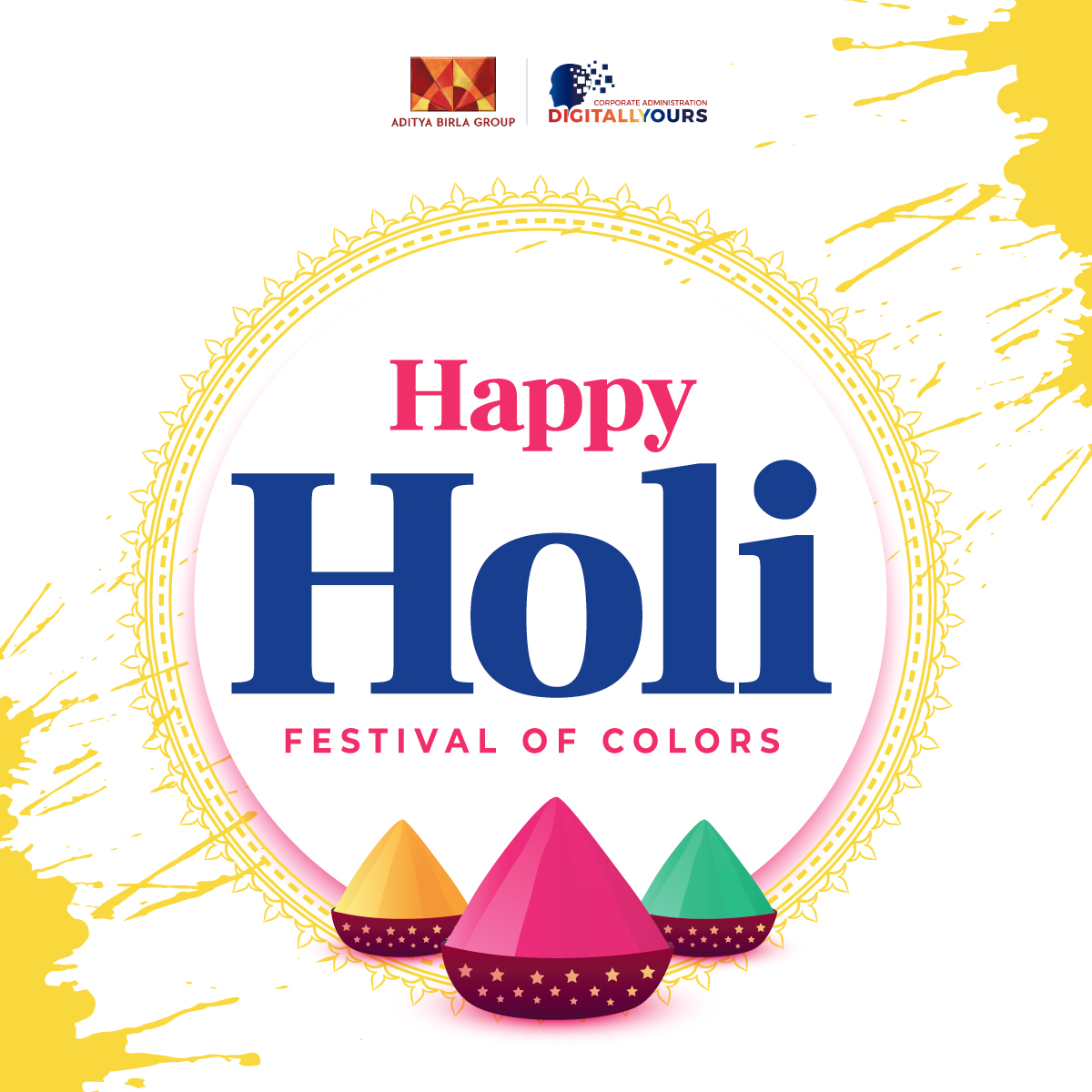 ABG_CorpAdmin's tweet photo. Wishing you and your family a joyous Holi, filled with love and laughter. https://t.co/P2OTif63UG