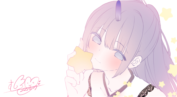 「マシュマロありがとうございます(*˘︶˘*).。.:*わーいわーい+.(ノ*・ω」|むーのイラスト