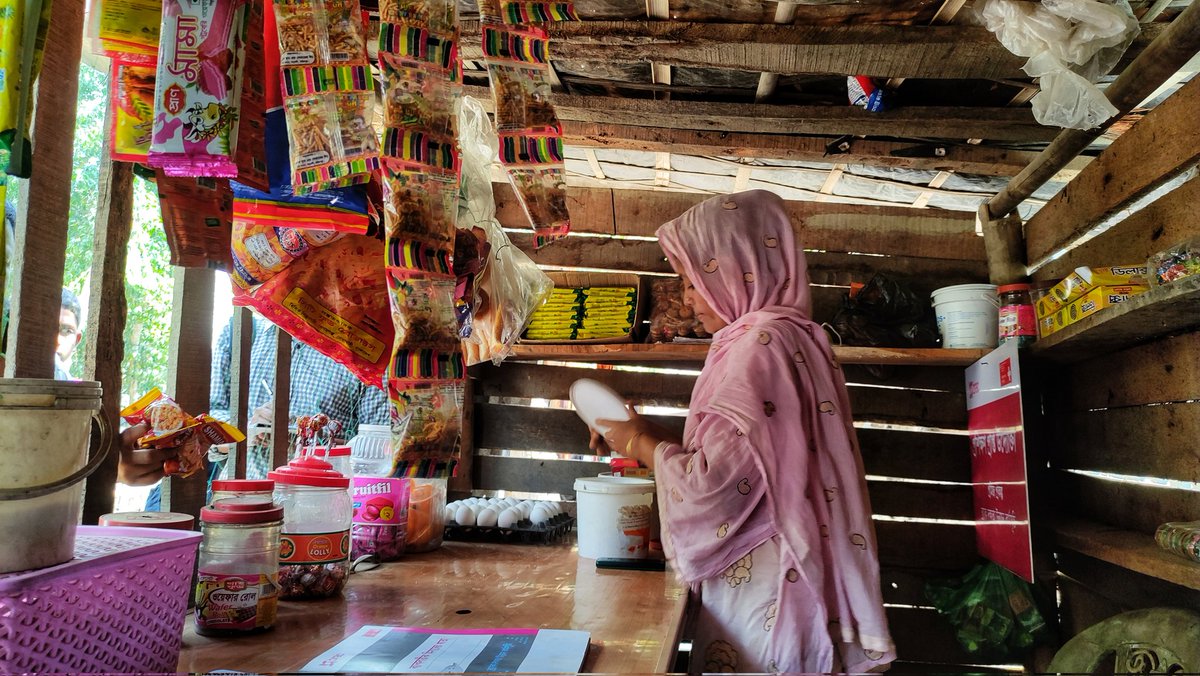 Just met an amazing woman during a field visit with BRAC in Moheshkhali. Despite facing adversity, she took a business development training and now runs her own business. Switzerland's support in skill development for safe and dignified job for all. #SwissinBD #skills #BRAC