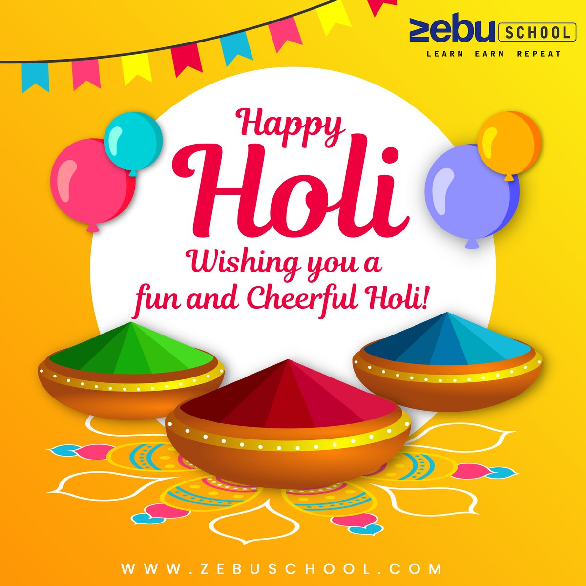 zebu_school's tweet photo. We wish you a happy, vibrant and #joyous_Holi!

#holi #happyholi #zebu #Lmis #sharemarket https://t.co/dYJ4ikLQcK