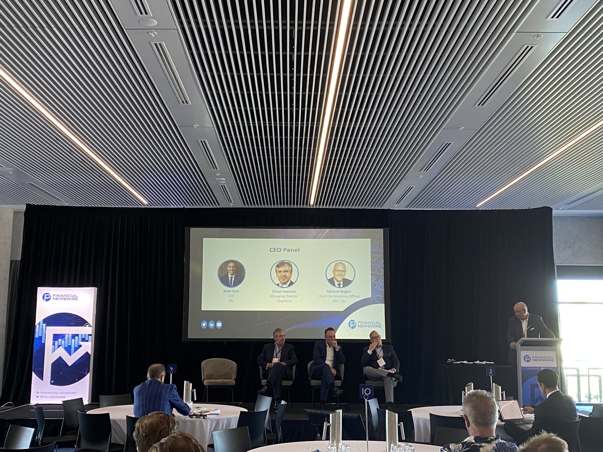 Our flagship CEO panel is happening now! Bringing together the chief executives of three major Aussie life insurers (ClearView, TAL Australia and MLC Life Insurance), we have Simon Swanson, Brett Clark and Michael Rogers talking all things #lifeinsurance and #financialadvice!