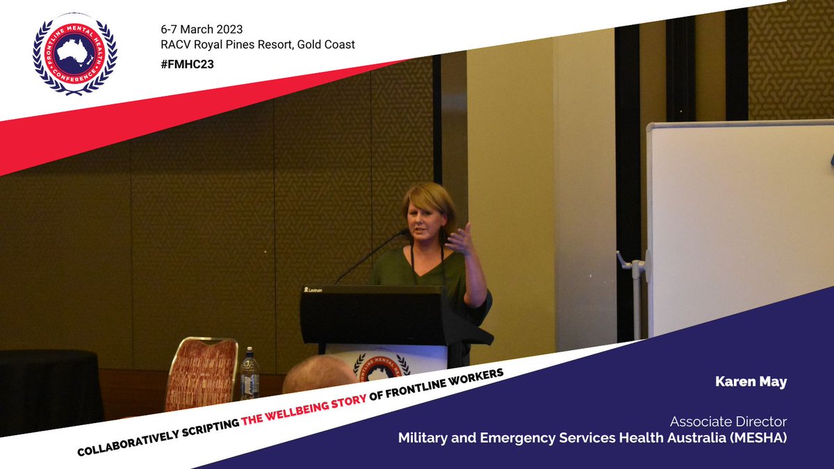 anzmha's tweet photo. Karen May will share the findings of a study which is the first to examine the experiences of children aged 9-17 who have a military or emergency first responder (EFR) parent with PTSD, by interviewing the children themselves, parents with PTSD and co-parents. #FMHC23 https://t.co/oE6haCp9t8